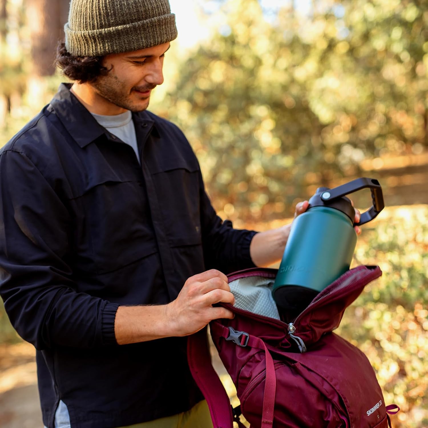 BJPKPK 87oz Insulated Water Bottle, Dishwasher Safe 2/3 Gallon Water Bottle with Ergonomic Handle, BPA Free Leak Proof Water Jug,Stainless Steel Metal Flasks with Anti-slip Bottom, Black - Image 6