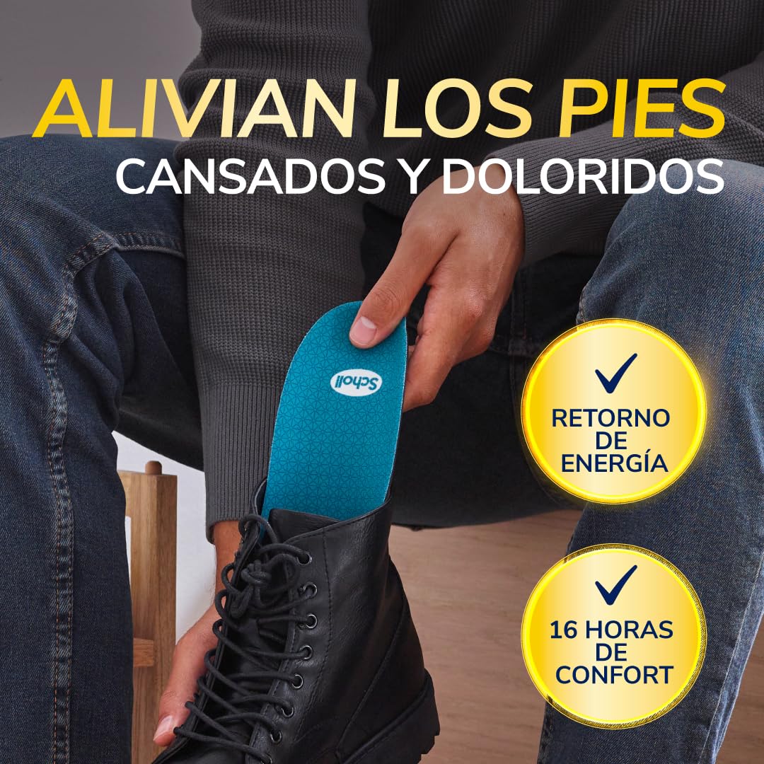 Scholl GelActiv Profesional Plantillas de Gel para Hombre Botas Zapatos Trabajo Comodidad Absorción Impactos Tecnología GelWave Talla 40-46.5