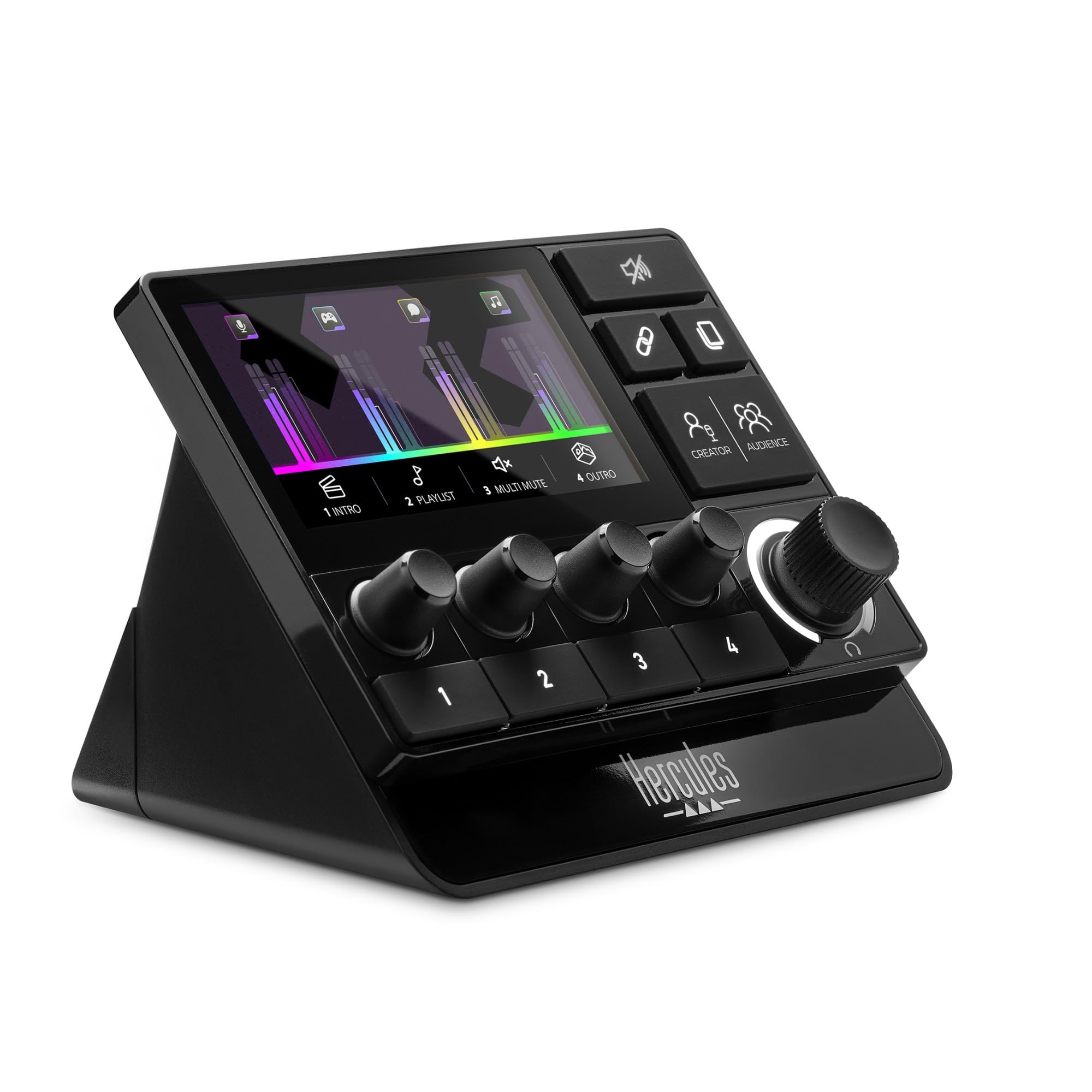 Hercules Stream 200 XLR, Intuitiver Gaming-Audio-Controller mit eingebauter Soundkarte für Windows - PC