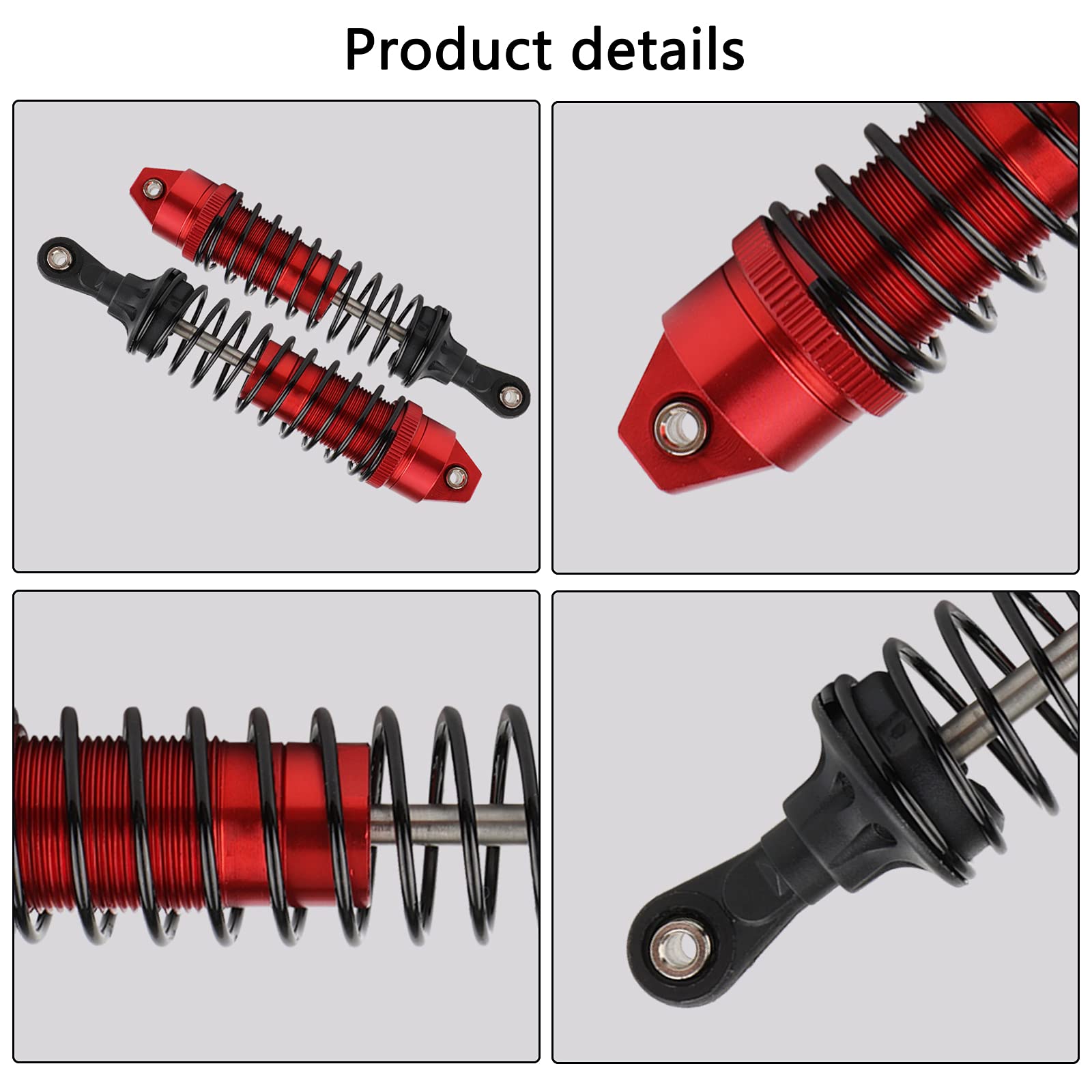 53mm 59mm 65mm 71mm 77mm METAL Threaded Shock Absorber Oil Damper For 1/12 Mini Crawler MN WPL Toy Rc Car 1/18 TRX4M Bronco FMS - 26