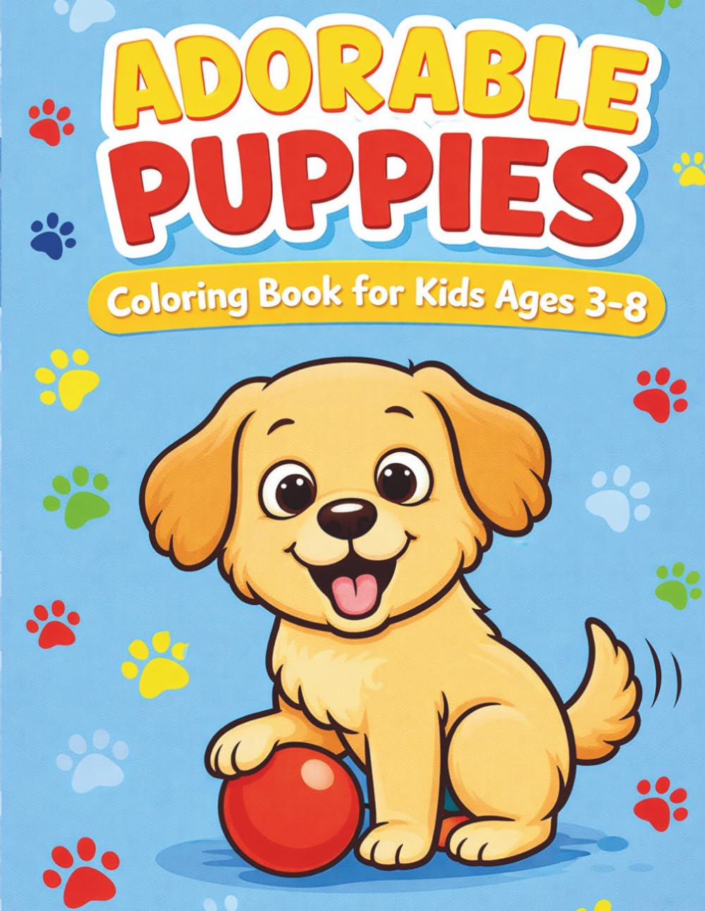 Adorable Puppies Coloring Book for Kids