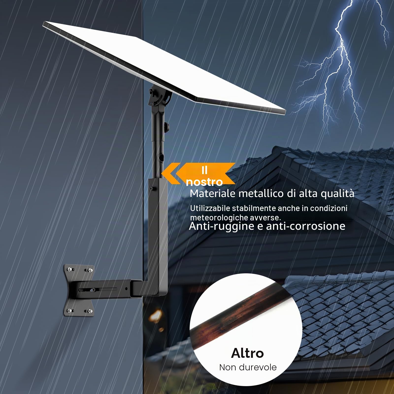 Starlink - Supporto da parete Starlink Gen 3 standard Starlink con braccio retrattile per kit Internet Satellite Starlink Gen 3, antiruggine