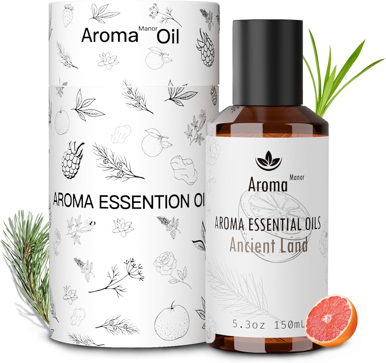 Scent Essential Oils for Diffusers for Home: Ancient Land Hotel Luxury Scents Fragrance Oil - Aroma Oil with Notes of Grapefruit, Geranium and Cedarwood Essential Oil -150 mL Scented Oils for Diffuser