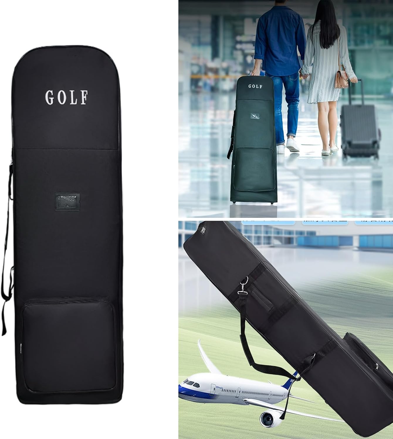 Golfs Travel Bag Protector Light Weight Carrying Pouches Folding Zipper Golfs Club for Player Indoor Golfer Enduring Light Weight Carrying