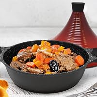 Joeji's Kitchen Marokkói Tagine Edény 28 cm - Tapadásmentes Alumínium Főzőedény Fedővel, 4,5L, Indukciós Tűzhelyre, Mosogatógépben Mosható 5