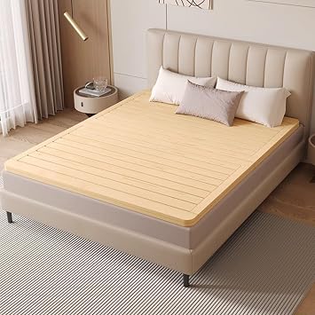 Bed Frame, Folding Bed, Natural Wood, Length 74.8 / 78.7 inches 190 / 200 cm, Load Capacity, Slatted Tri-Fold Design, Pallet Bed, Pipe Bed, Pine Wood, Slatted Bed, Bed Frame, Durable