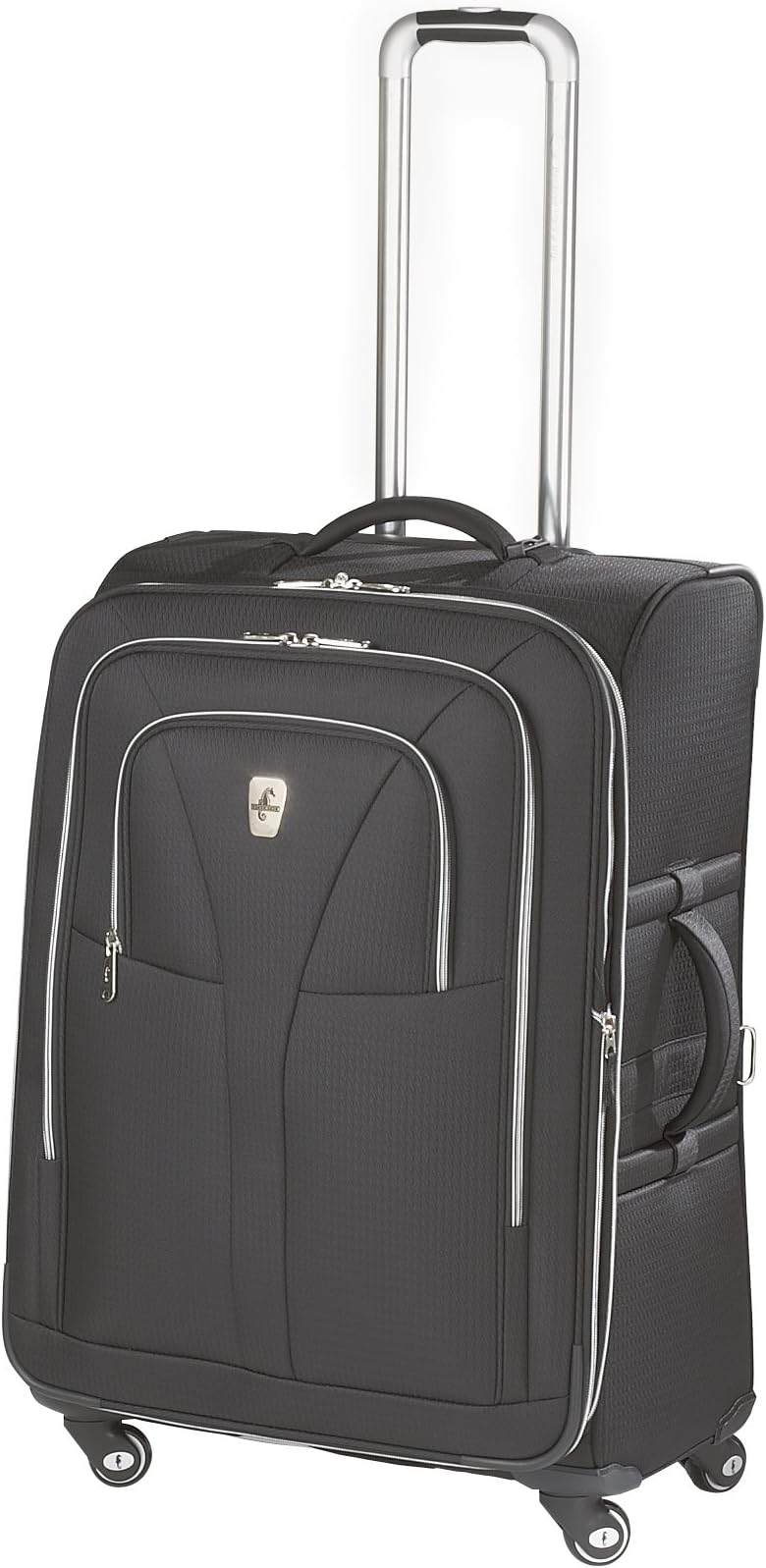 Atlantic Luggage Compass Unite 25 Inches Expandable Upright Spinner Suiter, Black, One Size