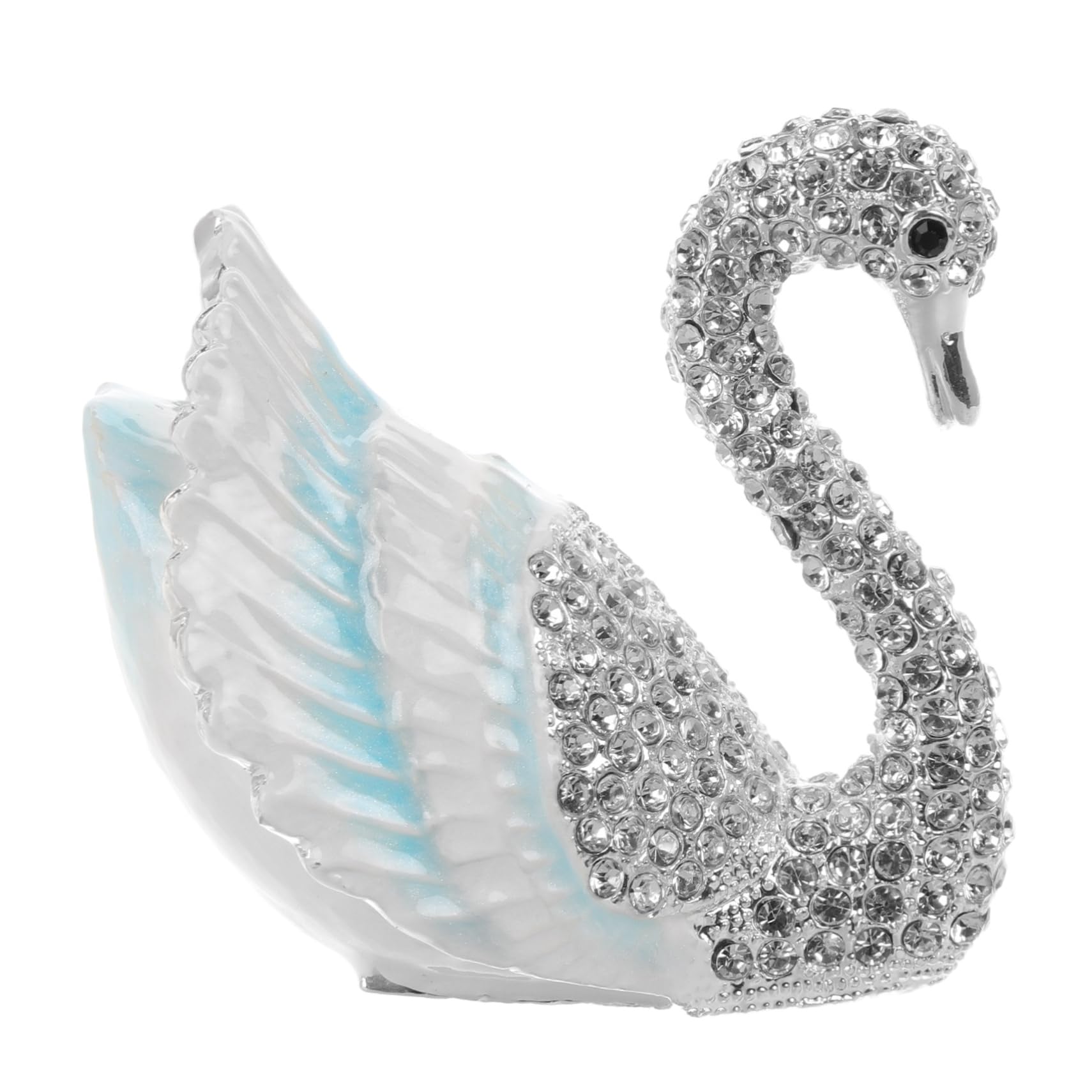 Boîte à bijoux cygne décorative : organisez vos bagues sur la coiffeuse du salon