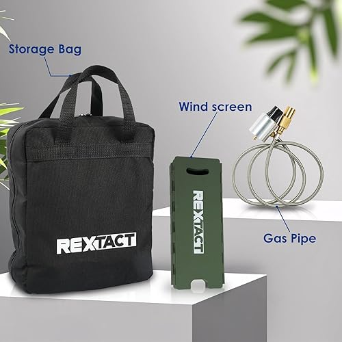 Miniatura 9 de Estufa de campamento de 2 quemadores con bolsa de transporte, estufa de campamento de propano plegable con 17,200 BTU para campamento, cocina al