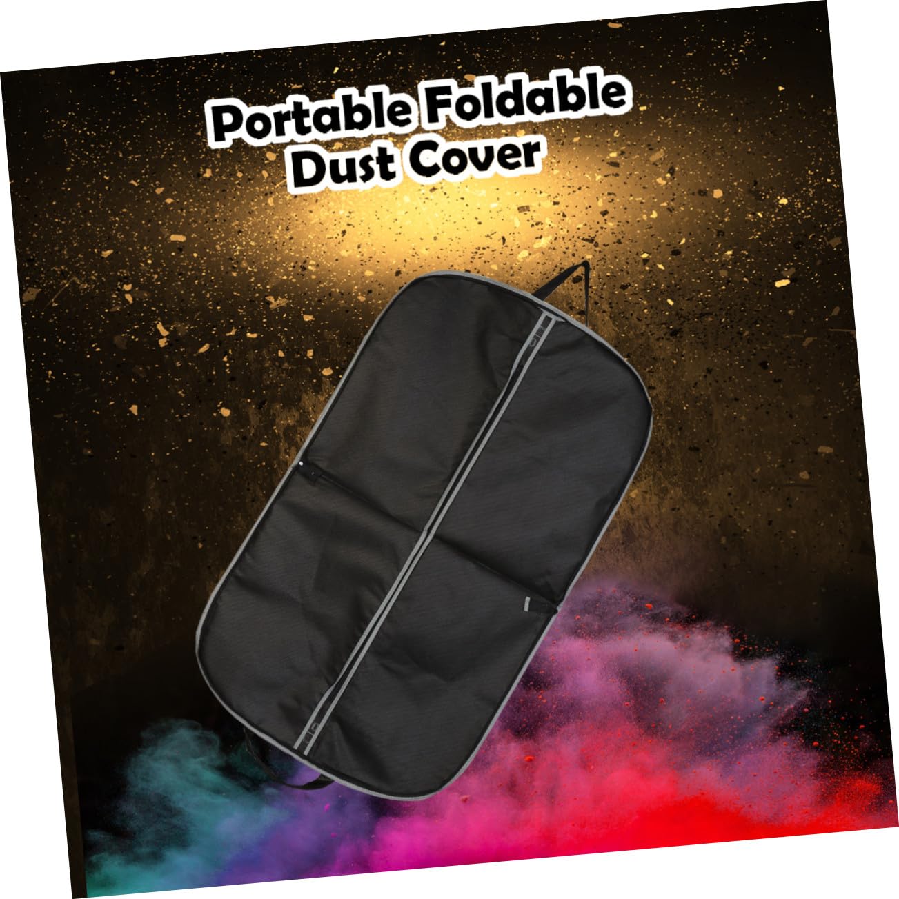 Funda de Viaje para Ropa Negra, 3 Unidades, No Tejido | Asas y Cremallera Completa, Formato 101x60cm, Bolsillo de Identificación y Ranura para Gancho