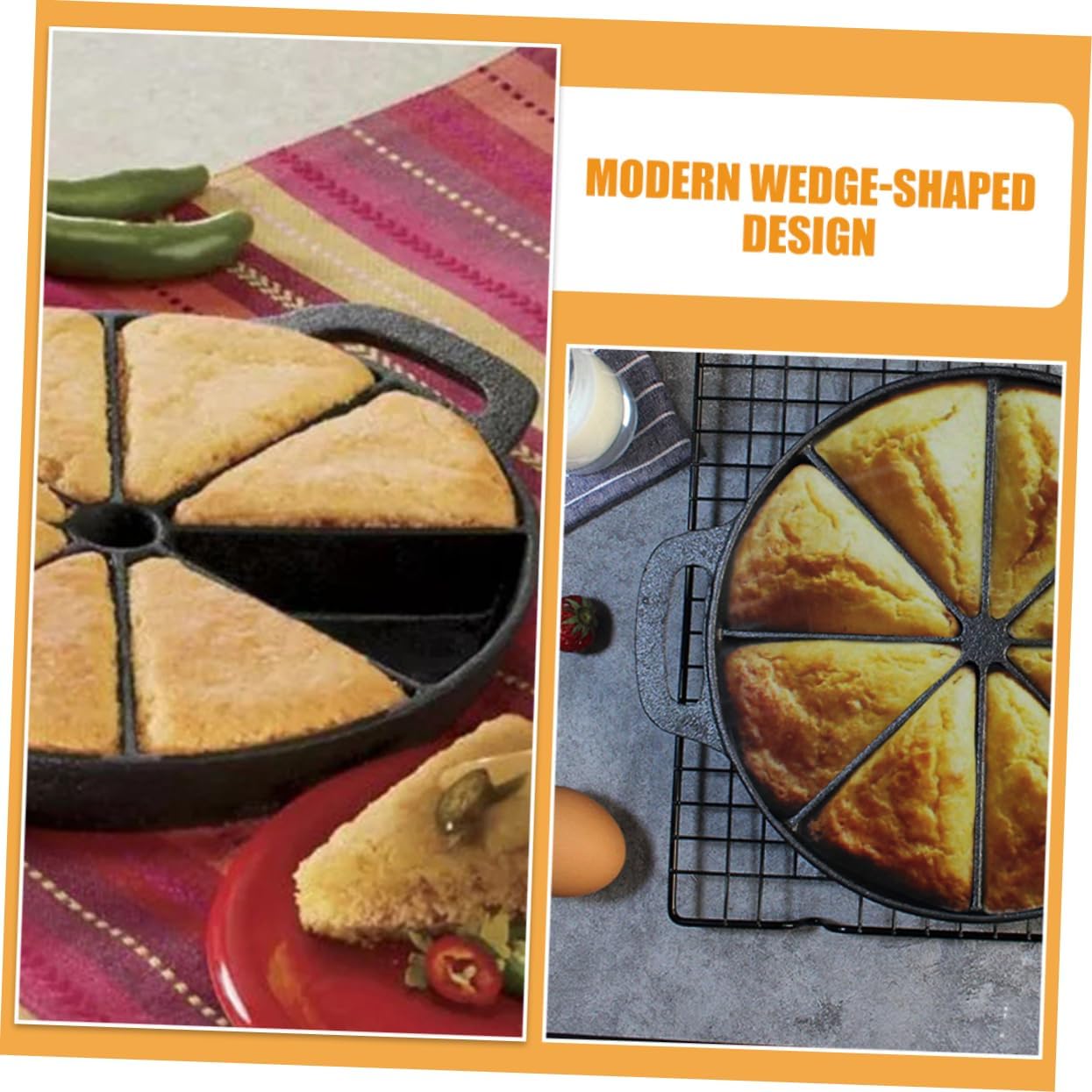 BESTOYARD Cast Iron Bread Baking Tray Griddle Pan Skillet Home Pancake Pan Maximized Cooking Efficiency
