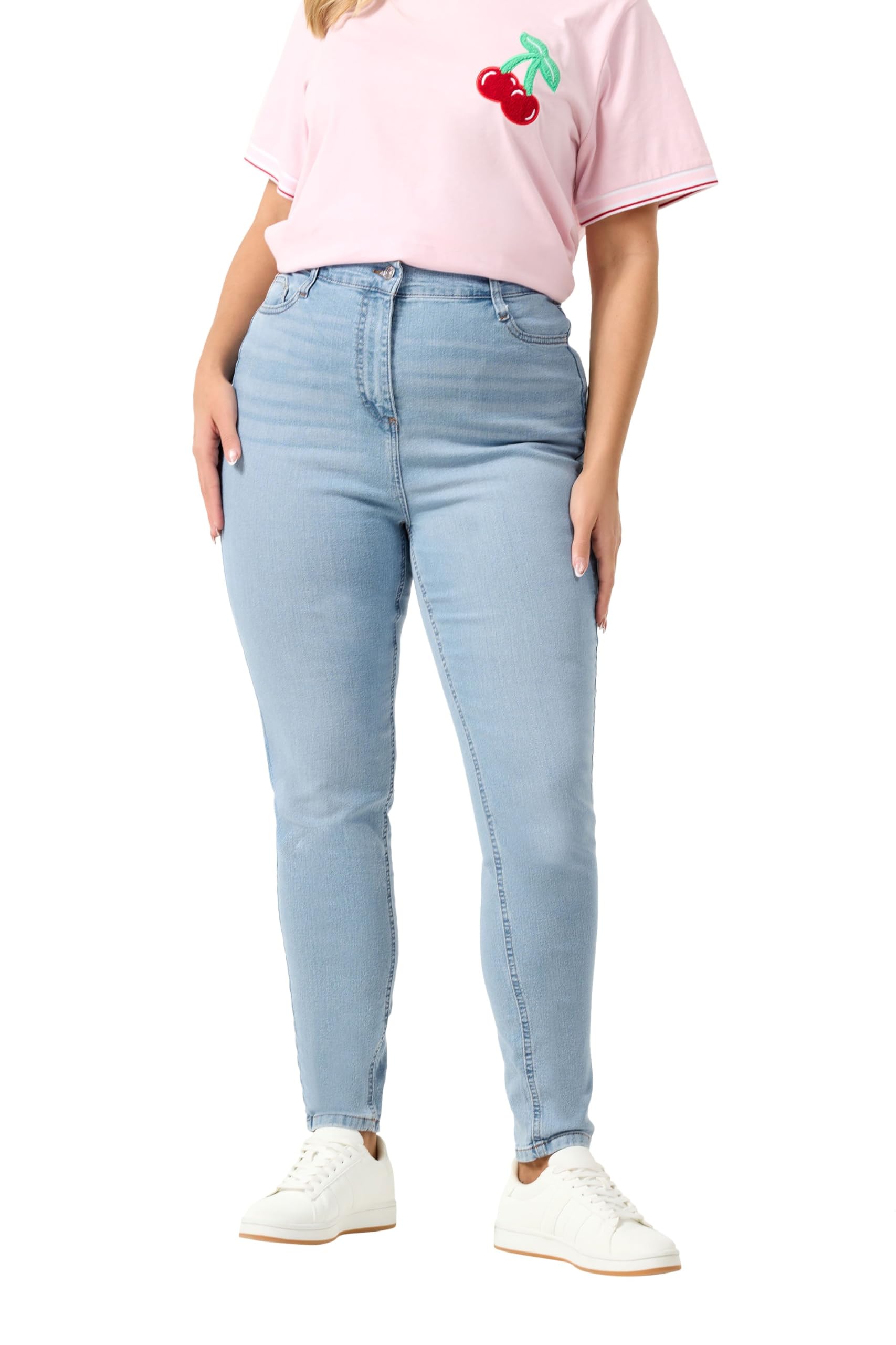 Yours Women's Light Blue Stretch Skinny Ava Jeans In | : Large