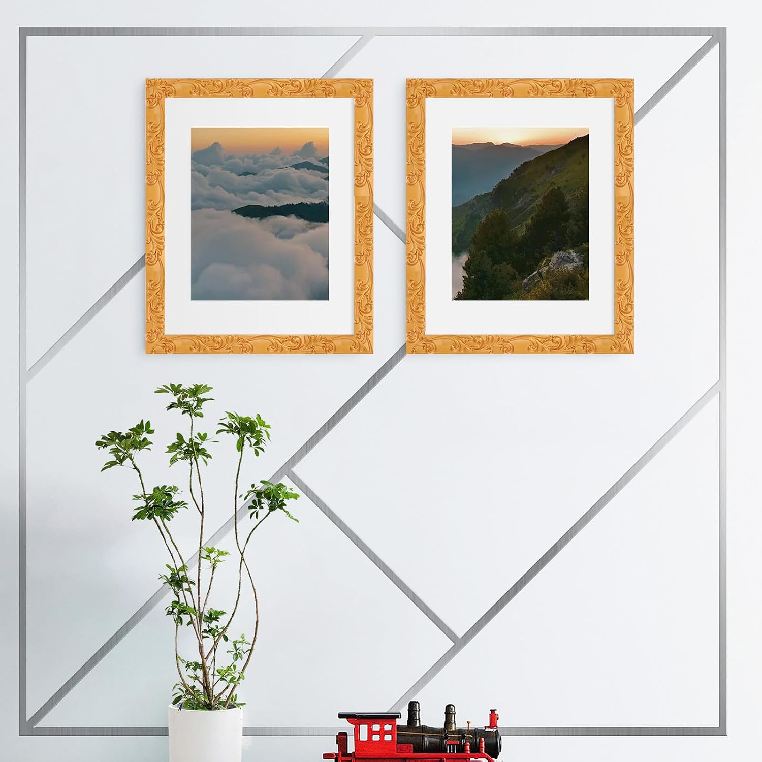 Toddmomy 1 Roll Golden Flexible Molding Strip Self Adhesive PVC Edge for Wall, Mirror Frame, and Ceiling Decoration with Easy Installation and Sturdy Design, 5m