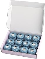 Vista 11 de Rhapsody Hilo de algodón perla tamaño 8 hilo de ganchillo Perle 12 bolas Set tejido a mano, bordado, sashiko, punto de cruz, costura, punto