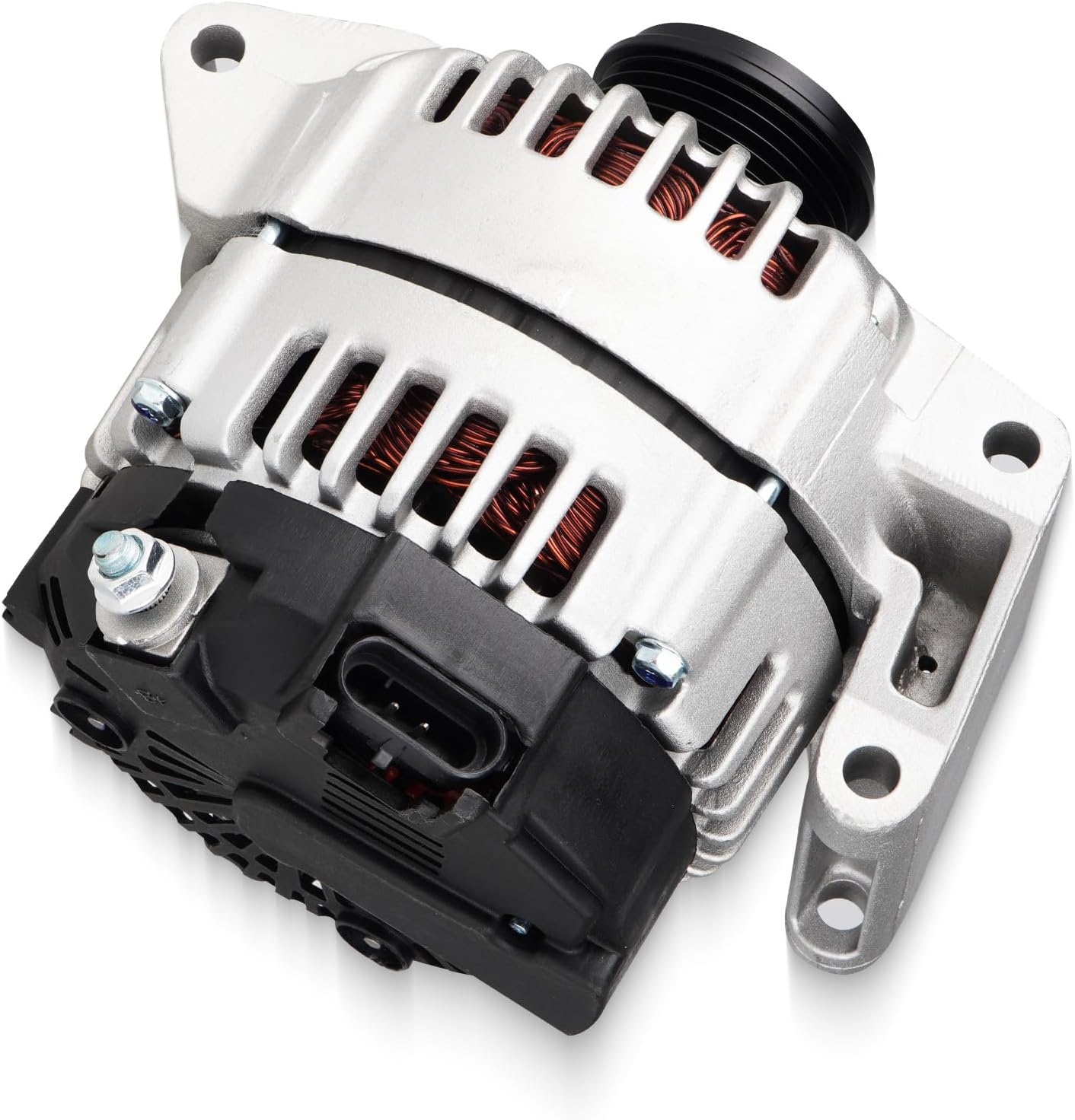 105Amp New DOHC Alternator Fit for 2.2L Chevrolet for Cavalier 02-05, Classic/Malibu 04 05, for Saturn for Ion 03-07, Vue 02-07, for Pontiac for Sunfire 02-05, Grand Am 02-04, Oldsmobile Alero 02-04