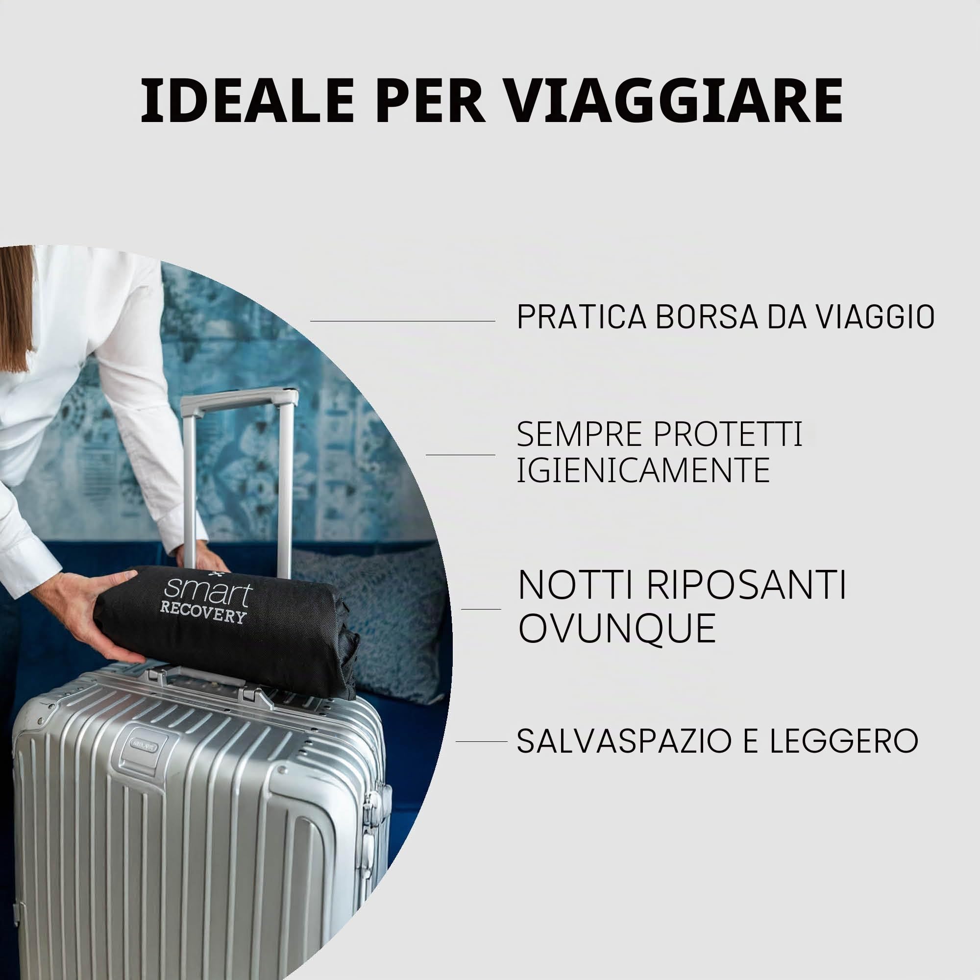 smartsleep® Cuscino ortopedico – Cuscino cervicale Recovery Pillow – Cuscino ergonomico per il collo – Cuscino in memory foam con testiera e supporto HWS per chi dorme sulla schiena
