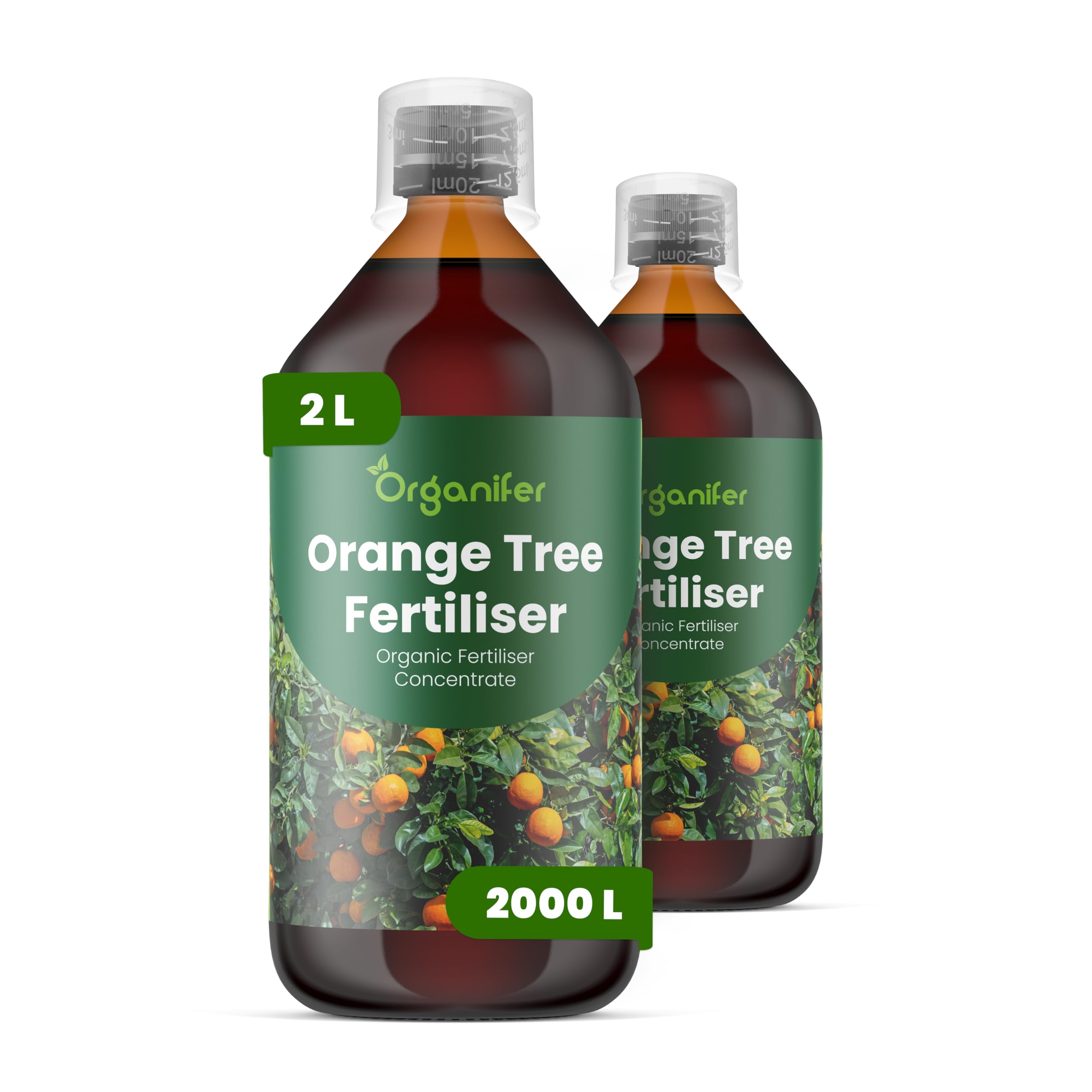 Fertilizante Líquido - 2x1L - Para Naranjo - NPK 2-1-8 | Plantas Fuertes Y Hojas Saludables - Organifer
