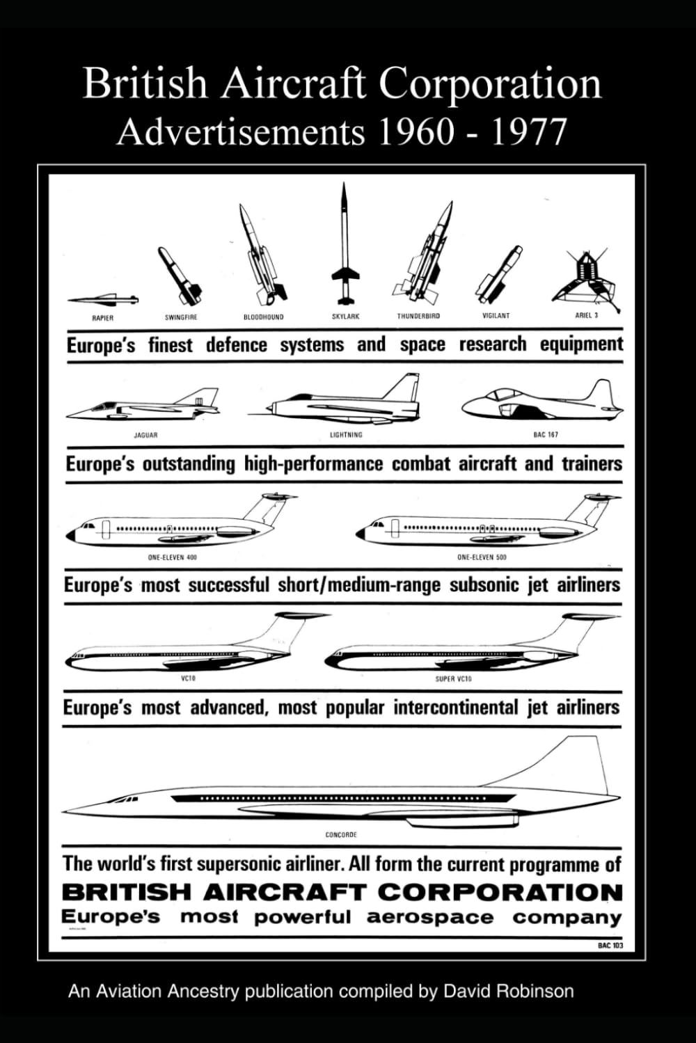 British Aircraft Corporation Advertisements 1960 - 1977 (British Aircraft Industry Adverts 1909-1980)