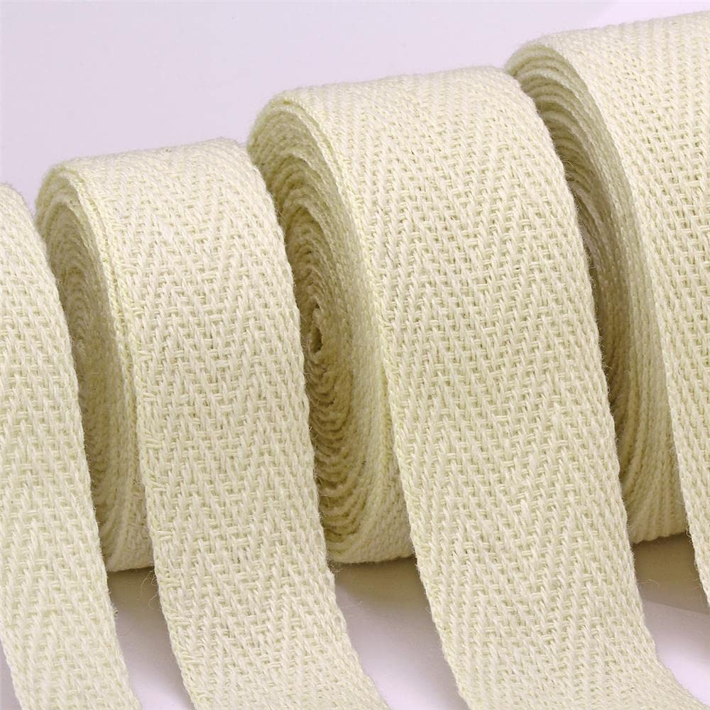 Cinchas Tapiceria 10 MEZMEROS WEBBINGS ECO-Friendly Algodón 10-60mm Alto Tenacidad Bolsa de cinturón Lable Cinta Cosa Cinta Encuadernación Bricolaje Accesorios de artesanía Cinchas ( Size : 60mm beige