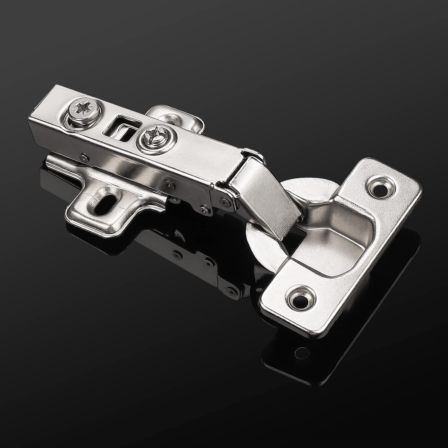 knobelite 20 Pair (40 Pcs) 105 Degree Soft Closing Cabinet Hinges,European Full Overlay Concealed Hinge with Mounting Plate