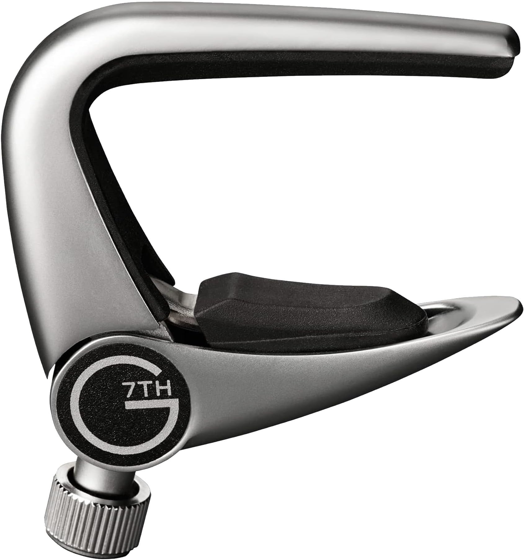Newport Silver Banjo Capo - Lightweight with Adjustable Tension Control - Protective Silicone Pads - The Perfect Capo for Banjos - UK Designed
