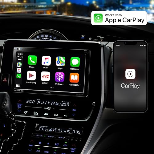 Miniatura 8 de JVC KW-M875BW Wi-Fi integrado para CarPlay Android Auto, pantalla táctil LCD de 6.8 pulgadas, AM/FM, Bluetooth, reproductor de MP3, puerto USB,