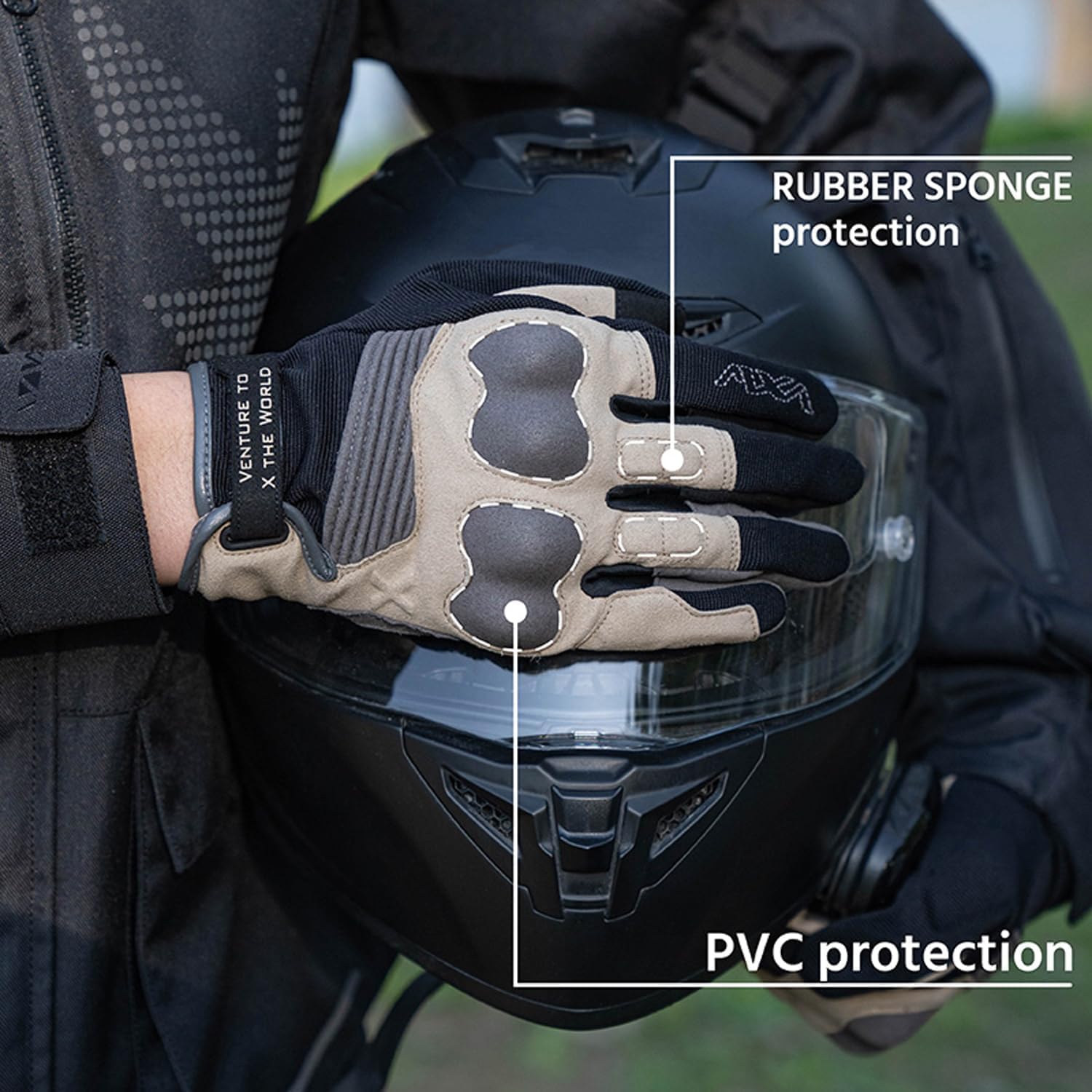 VXW Motorcycle Gloves for Men - Superfabric Palm Sliders withTouchscreen Design, High-Speed Sports Gear for MTB/ATV/BMX/Cycling/Motocross/Dirt Bike - Image 8