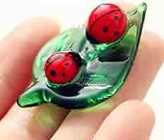 Val Saint Lambert てんとう虫型　ガラス置物 Val Saint Lambert てんとう虫型 ガラス置物