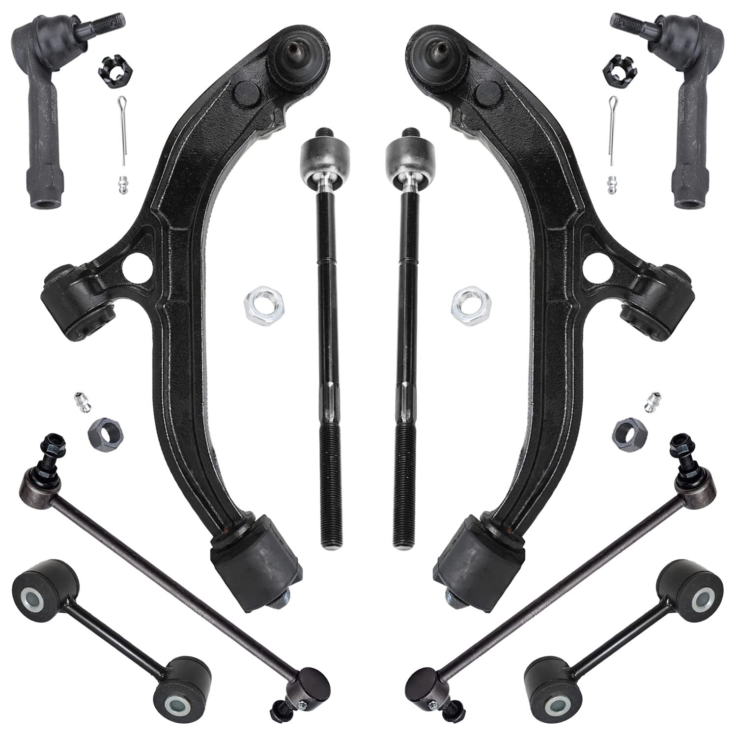 Detroit Axle - 10pc Front End Suspension Kit for 01-03 Chrysler Voyager