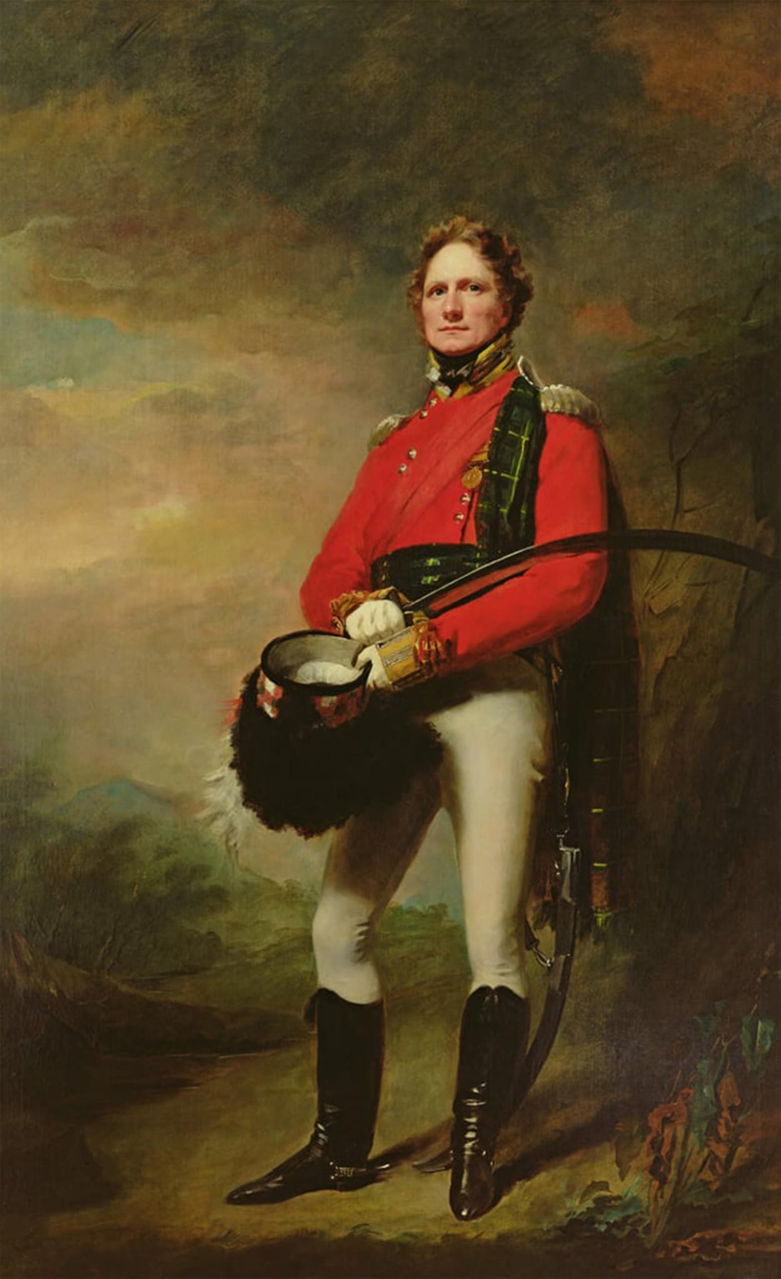 ARTXLXXBN Famous Painting Canvas Artwork Graffiti Print Major Harvey by Henry Raeburn Portrait Canvas Image for Home Decor 60x90cm