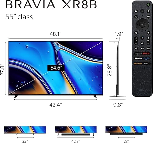 Miniatura 2 de Sony Televisor OLED 4K Ultra HD de 55 pulgadas BRAVIA XR8B Smart Google TV con Dolby Vision HDR y características exclusivas para PlayStation 5