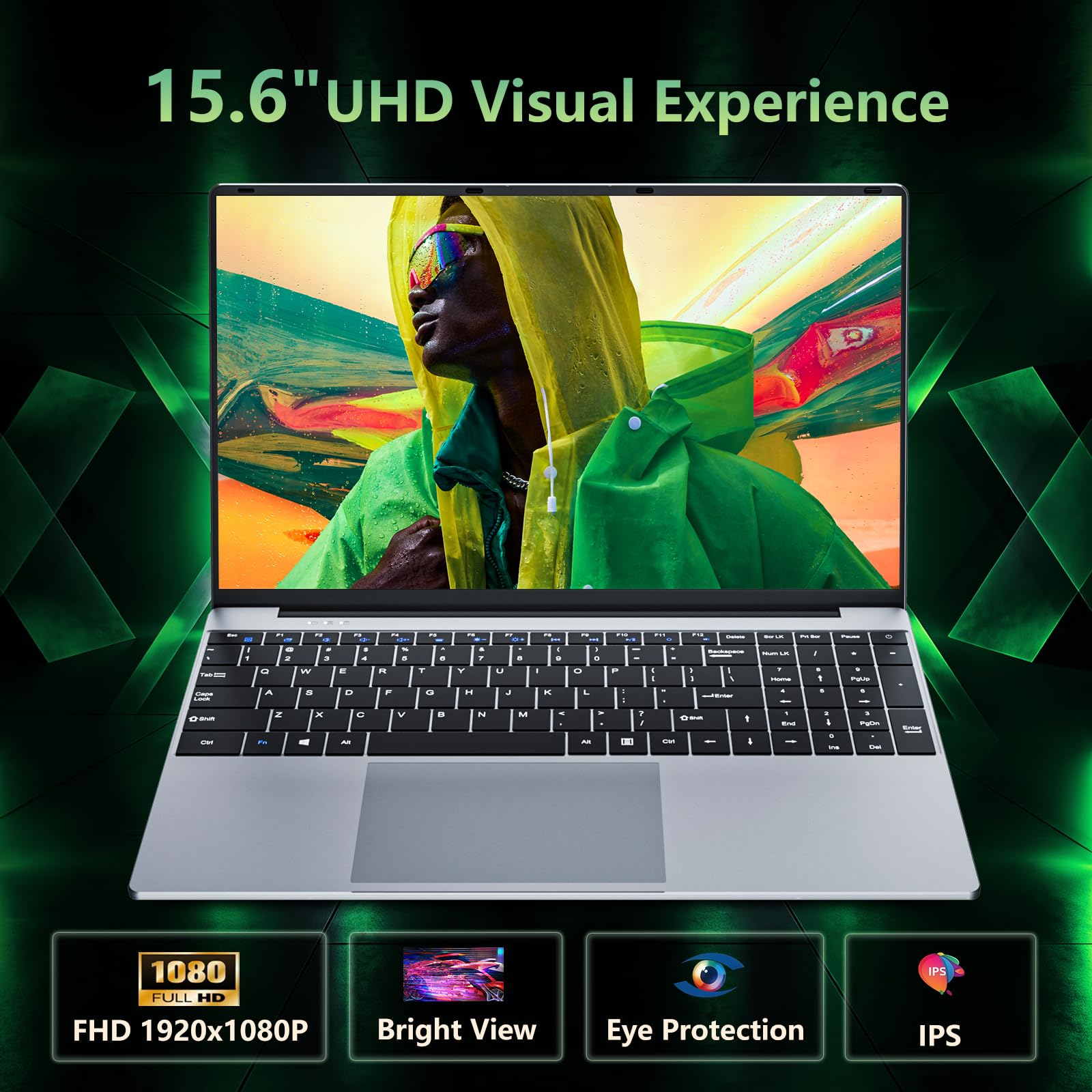 Txxren 15.6 Inch Laptop with Office 365, Core M3-6Y30 Processor 8GB RAM 256GB SSD, Notebook IPS 1920 x 1080P Win 11, USB3.0 * 2, Mini HDMI, Wi-Fi 5, BT4.2 Laptops Computer — view 3