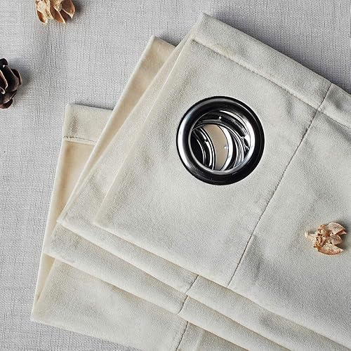 Miniatura 4 de SINGINGLORY - Cortinas de terciopelo, 2 paneles, cortinas opacas con ojales para oscurecer la habitación, con 2 alza-paños para dormitorio y sala de