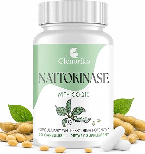 Nattokinase Supplement | Nattokinase 8000 FU and CoQ10 100mg | 400mg Natto Enzyme, 8000 FU per Serving, 90 Capsules (90 Day Supply)