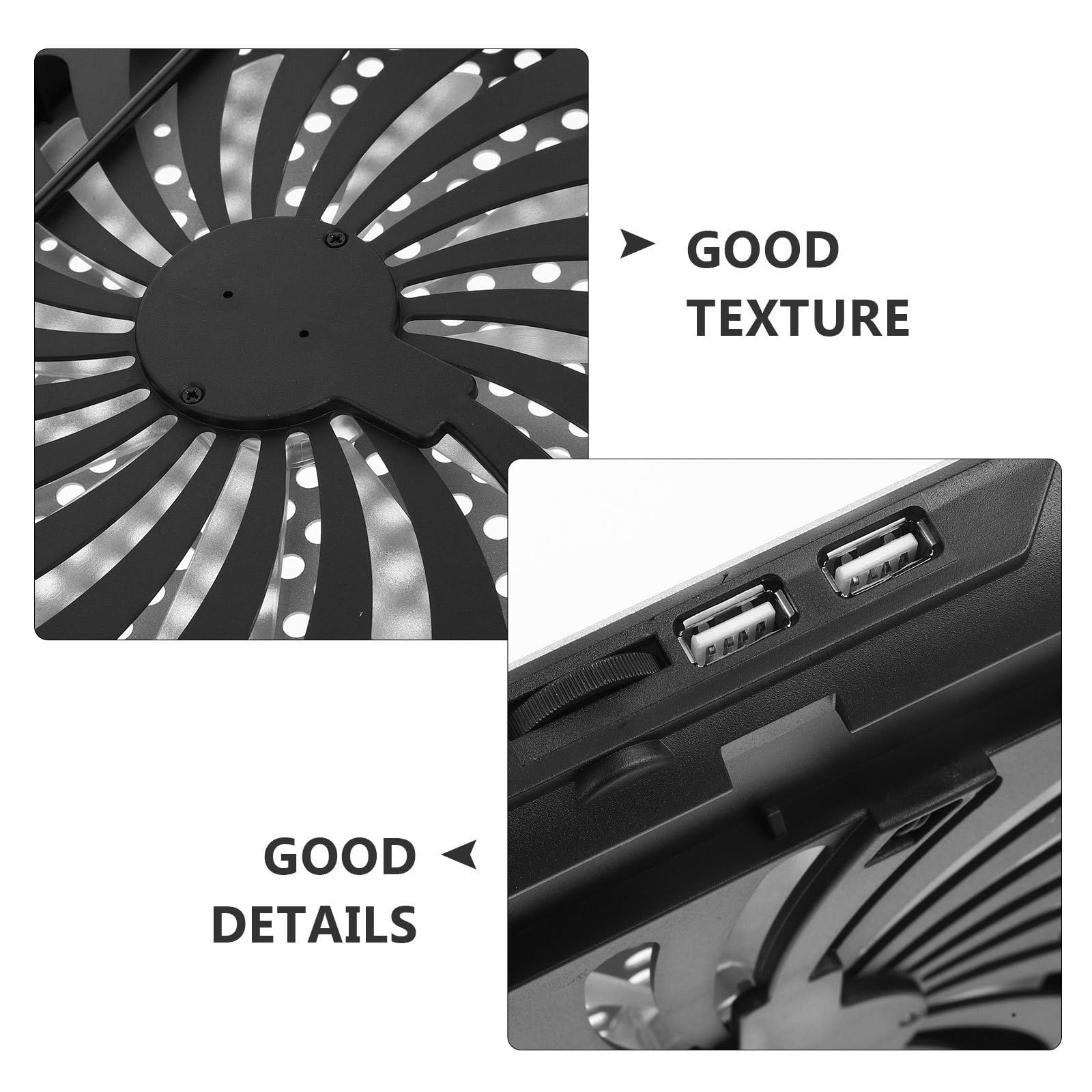 GANAZONO Soporte para Ordenador Portátil Ventilador de Refrigeración, Base de Aluminio y Plástico Seis Ajustes y Resistencia Antideslizante para Laptops bajo 18 en Decoración Verano