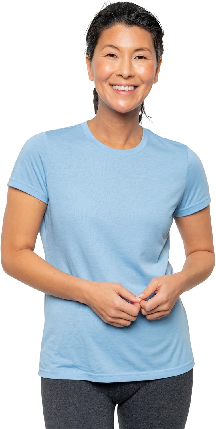 Insect Shield Women's Tri-Blend Crewneck Short Sleeve T-Shirt with Built-in Insect Repellent