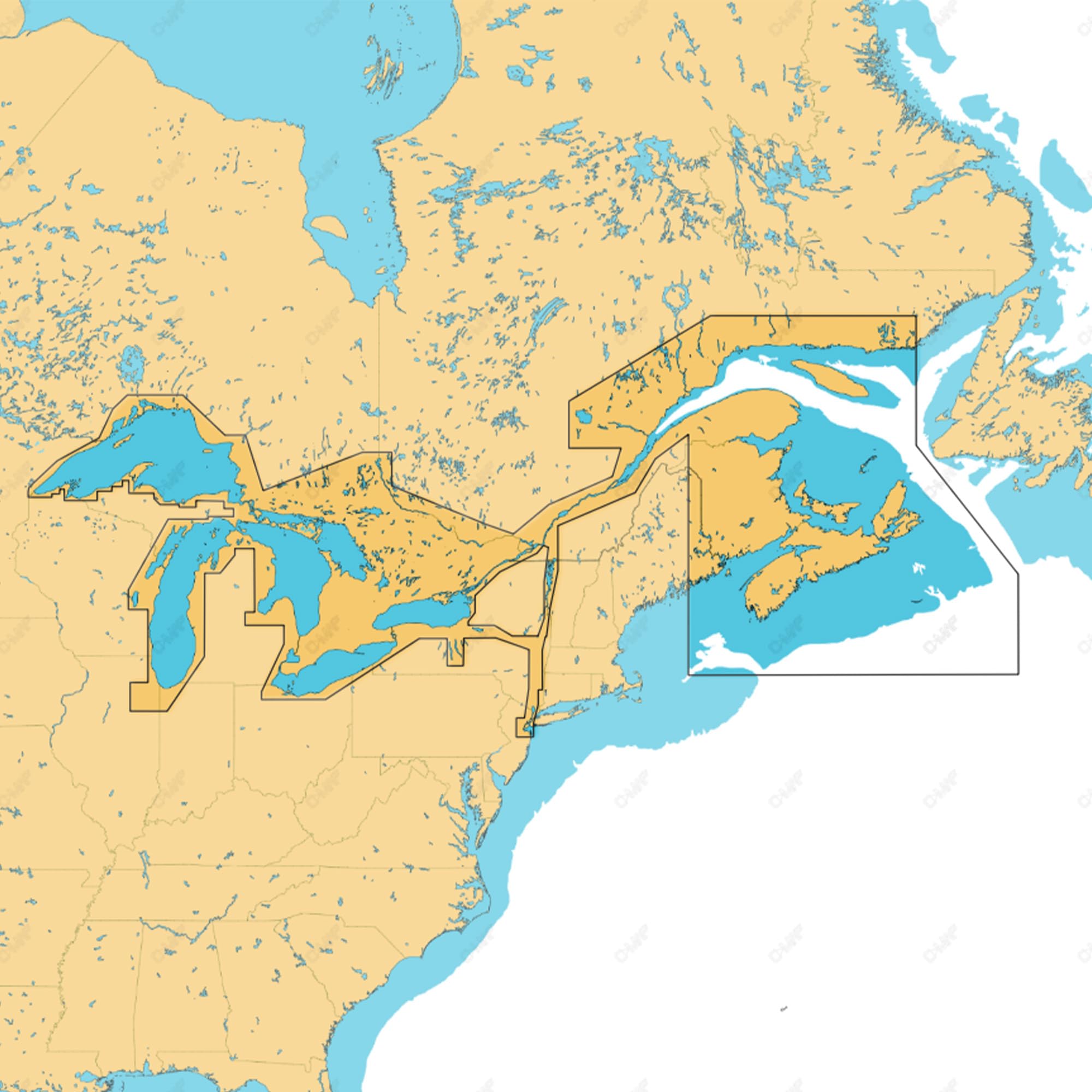 C-MAP Reveal Coastal - Great Lakes to Nova Scotia, Map Card for Marine GPS Navigation
