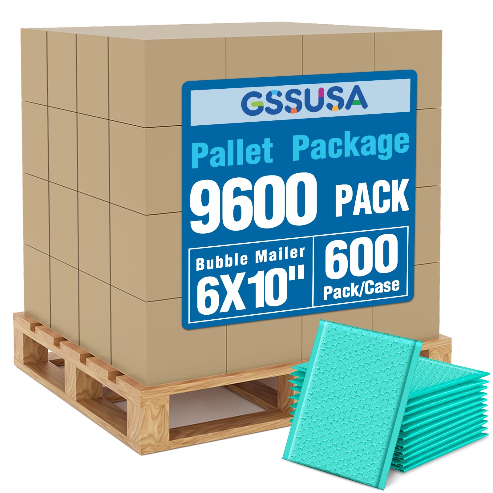 GSSUSA Pink Bubble Mailers 6x10 Small Padded Envelopes 9600 Pack,1 Pallet