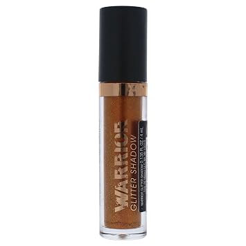 Flower Beauty Warrior Glitter Liquid Eyeshadow, LongLasting HighImpact Shimmer for Eyes, Cruelty Free Makeup, Flame, 0.13 Oz