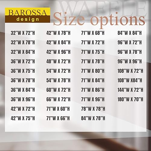 Miniatura 5 de Cortina de tela de punto gofre para ducha, cortina resistente y repelente al agua, 36x72 pulgadas, para duchas pequeñas y mediana, tela de 230 GSM