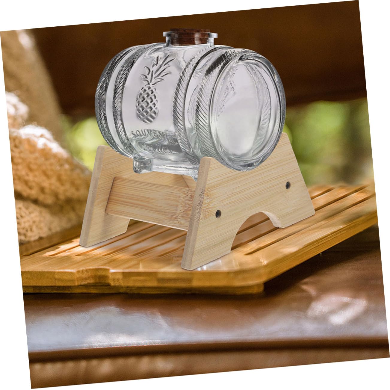 STOBAZA Support en Bois Support Stable Seau à Vin et Distributeur D'eau 2pcs pour Distributeur de Boissons pour Bars et Présentoirs de Comptoir