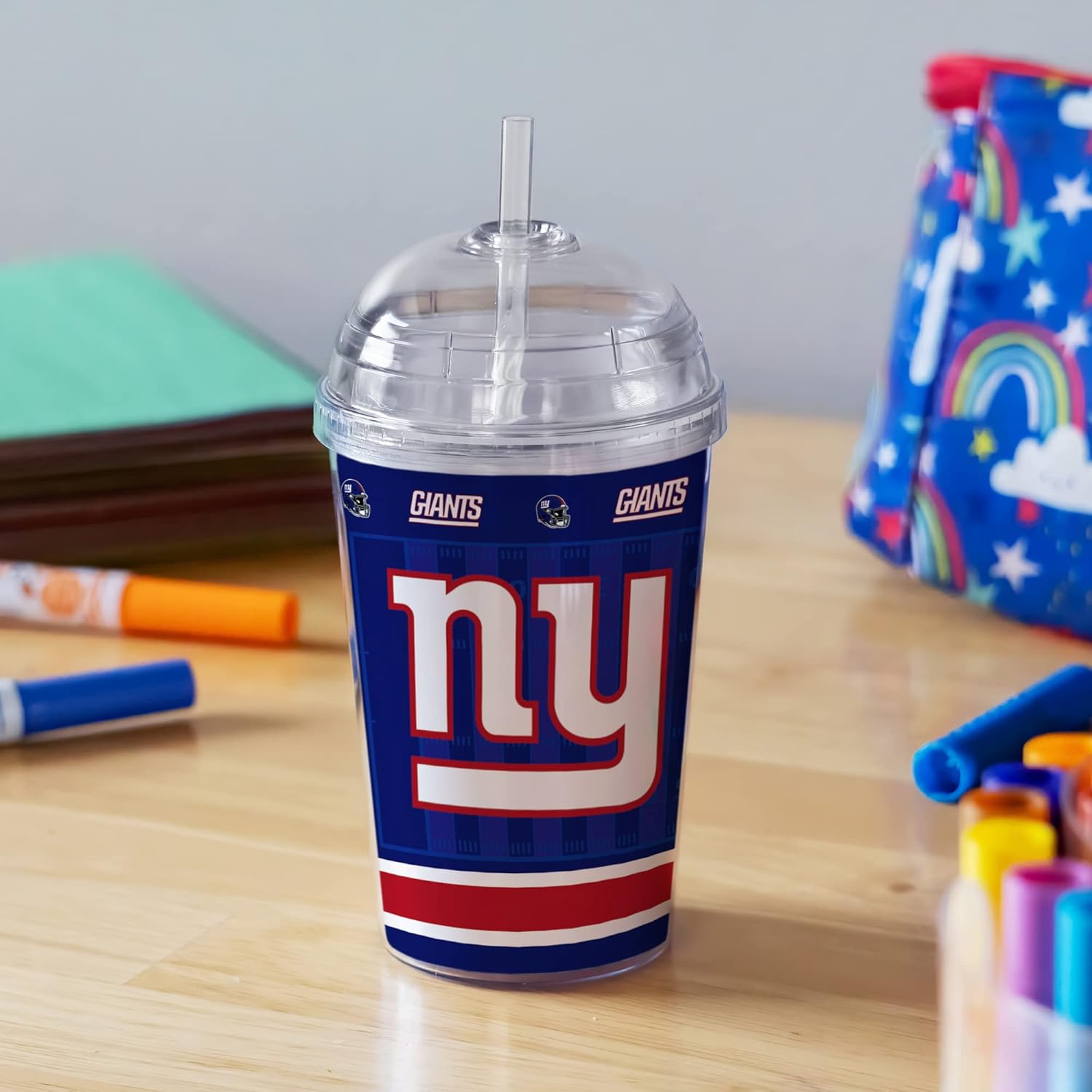 NFL Football 12oz Team Color Laser Engraved Youth Plastic Tumbler for NFL Fans - Image 3
