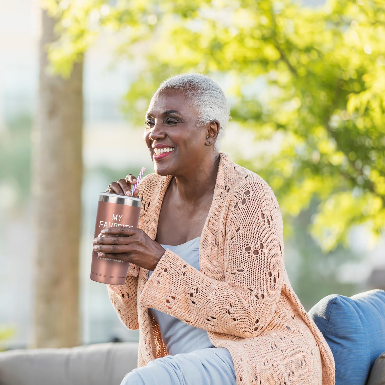 Stepstall Unique Fathers‘Day Gifts for Dad from Daughter Son, Gift on 20oz Insulated Tumbler for Dad & Mom - My Favorite Child Gave Me This Cup, Perfect Mother's Day, Christmas,Birthday (Gold) - Image 6