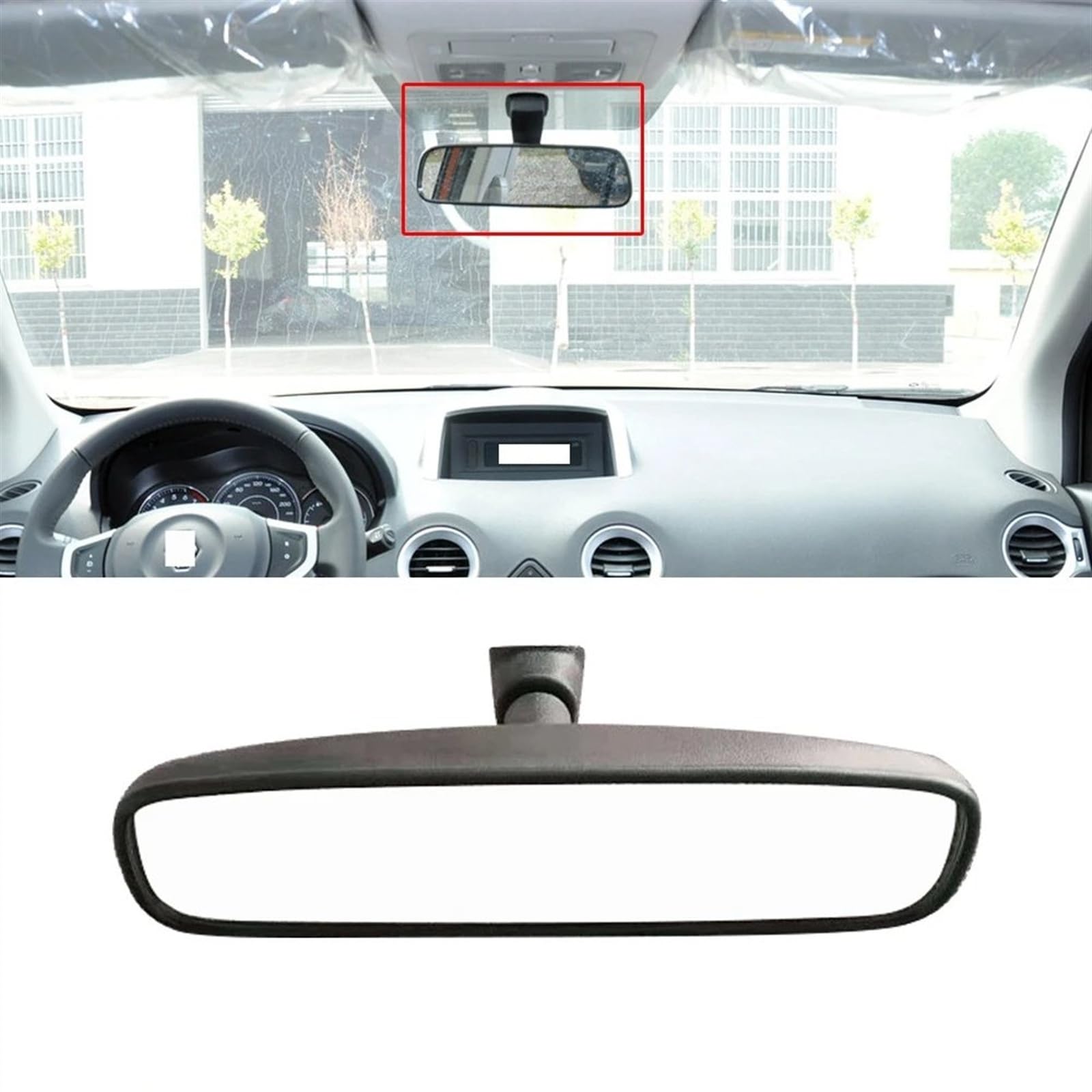 Lusterko wsteczne dla Koleos Akcesoria samochodowe Wnętrze samochodu Tylne lusterko Parking Wewnętrzne wnętrze