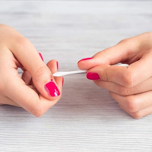 Miniatura 6 de Hisopos de algodón de punta de precisión para maquillaje, 800 hisopos de algodón de doble punta con barra de papel, 4 paquetes, 200 piezas, 1