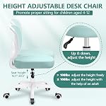 Primy chaise de bureau Ergonomic Desk Chair, Respirant Mesh Mid Back Computer Chaise avec hauteur réglable Confortable Armless Executive Rolling Swivel Task Chair avec roues pour l'étude à domicile Gaming
