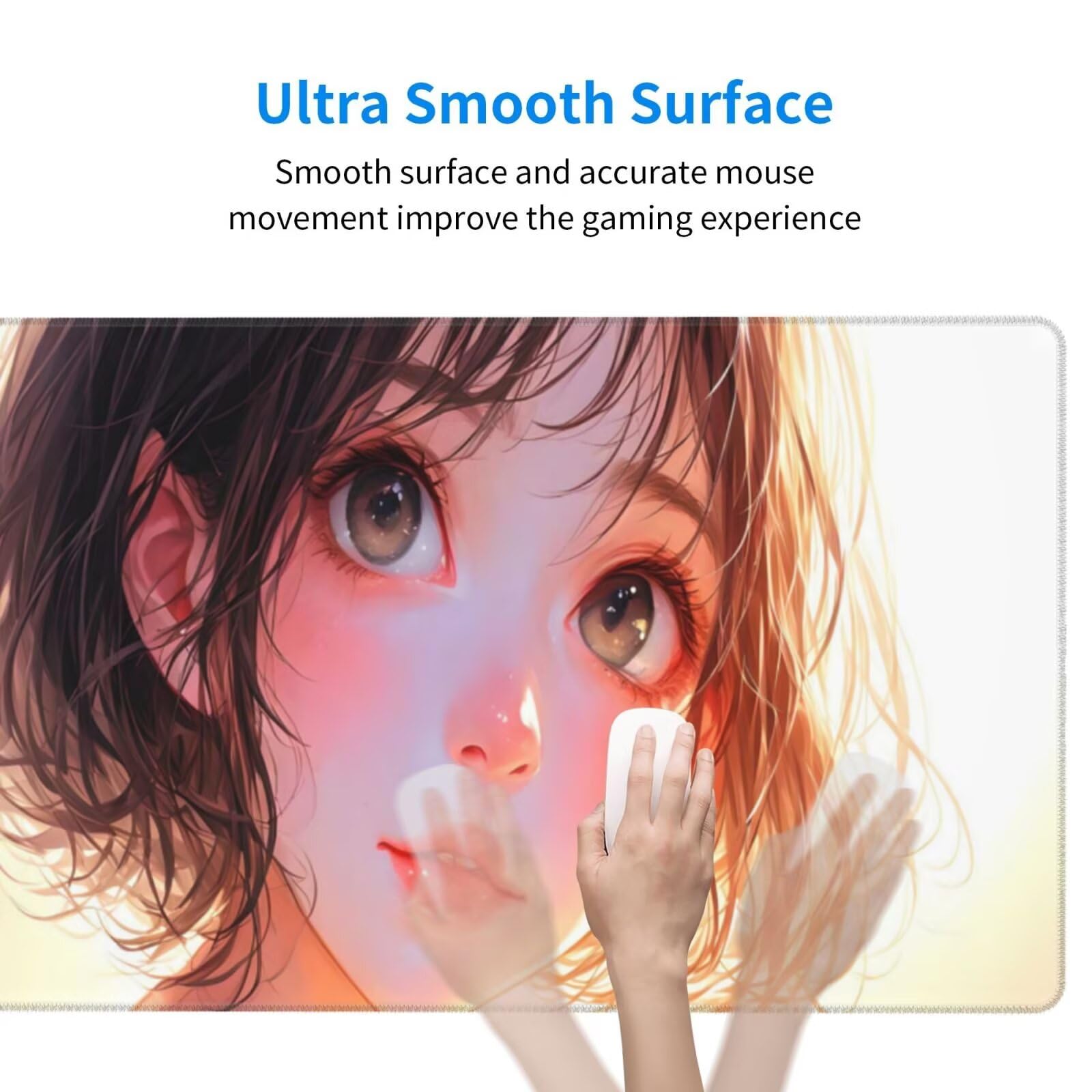 Tappetino Mouse Fumetto Tappetino Mouse XXL 1600 x 800 mm, Tcomputer Gaming Impermeabile e Antiscivolo Mousepad Ragazza Accessori Scrivania per Migliorare Precisione e Velocit Gaming Mousepad U-375