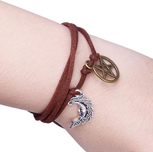 Miniatura 7 de BronaGrand Colgantes de 3.53 onzas (aproximadamente 73 piezas) mezclados con sol, luna, estrella, dije celestial antiguo para pulseras, collares,