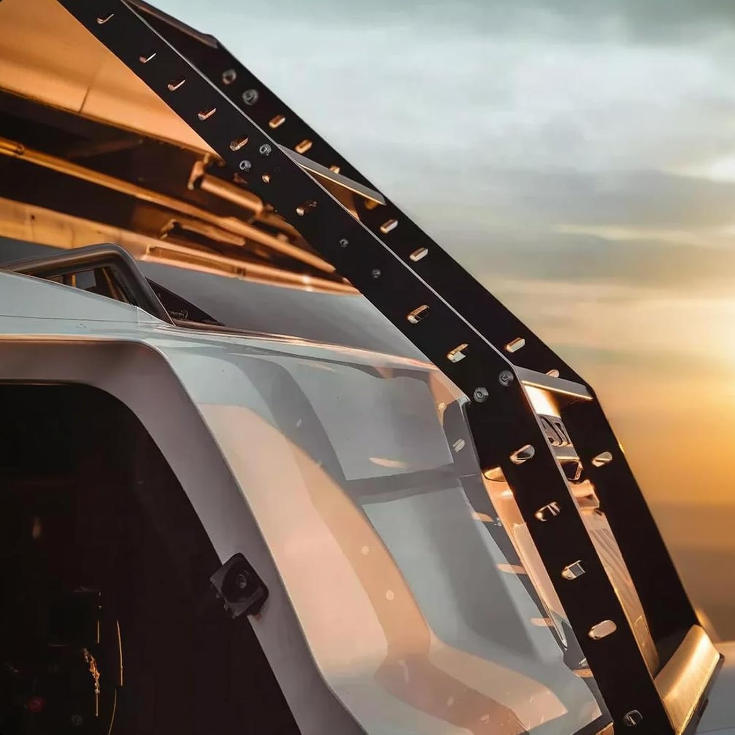 Rear Hatch Ladder Summit Hatch Tailgate Step Ladder Aluminum Alloy Compatible with 4Runner 4 Runner 2010-2024