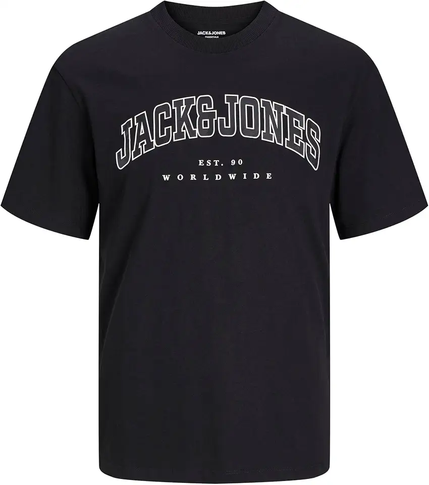 JACK & JONES تي شيرت كاليب فارسيتي بأكمام قصيرة ورقبة دائرية للرجال من جاك اند جونز